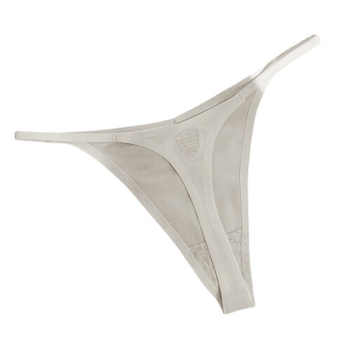 Foreign trade cross-border ice silk T-string pants solid color thong women's pure lust style women's pure cotton sexy high elastic briefs