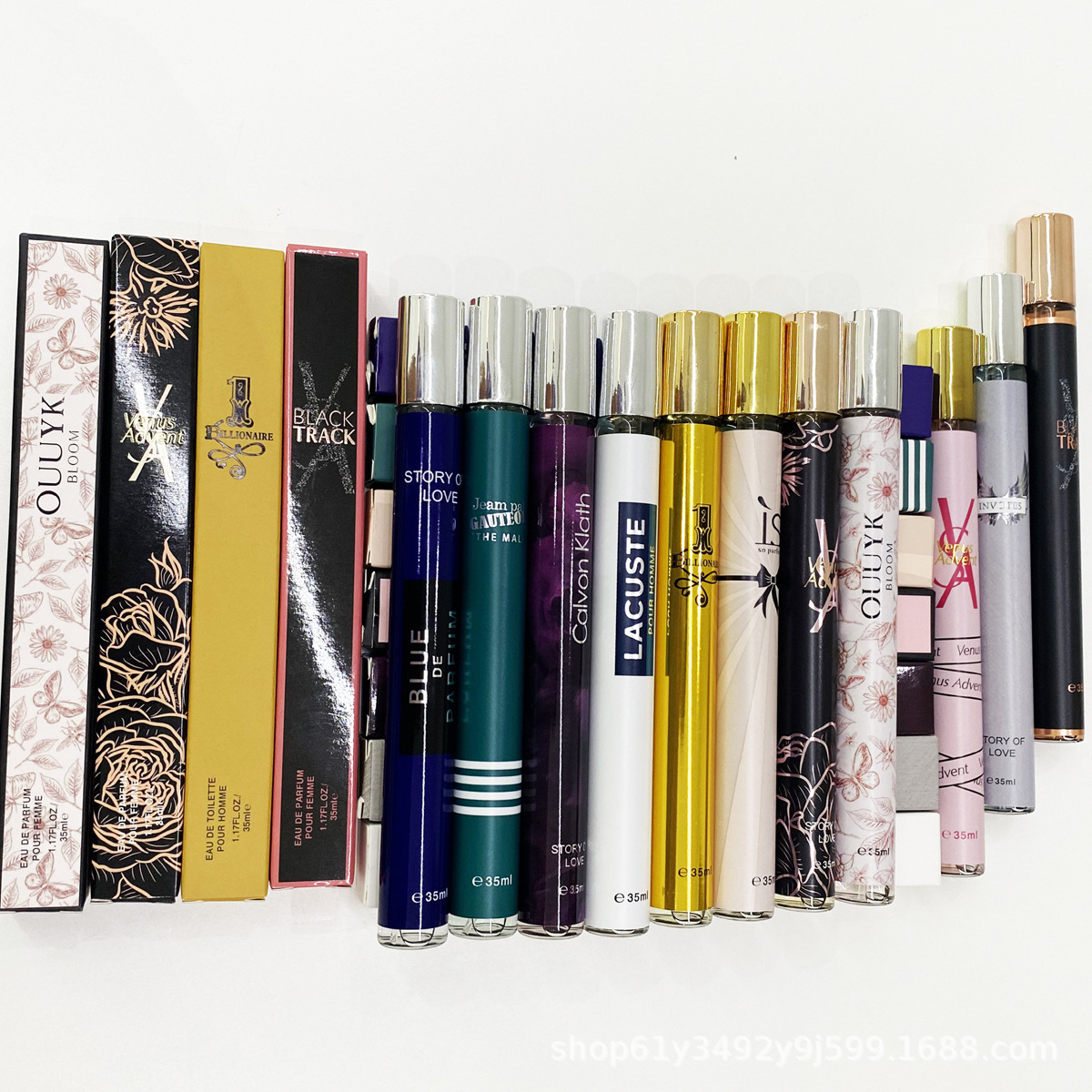 Mini Perfume for Men and Women, 35ml Glass Tube Perfume, Export Cross-Border Hot Selling, Direct Shipment from Middle East and Europe
