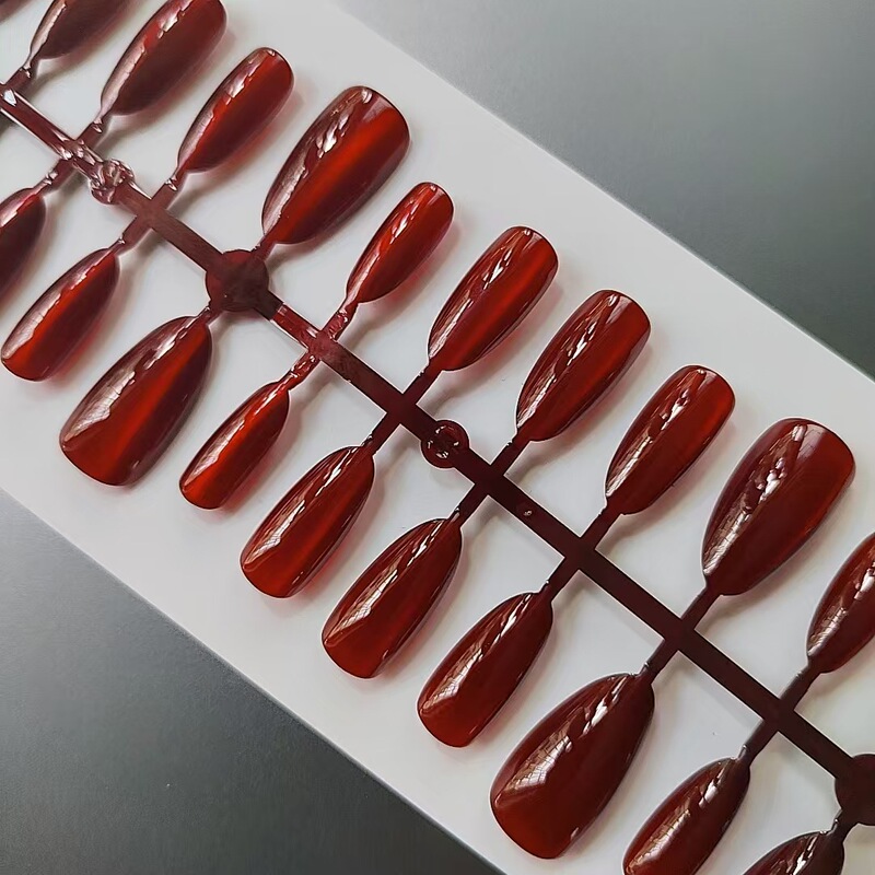 Nude Cat's Eye Armor Finished Patch Aurora All-match Elegant White Short T-shaped Prefabricated Armor 30 Pieces free size