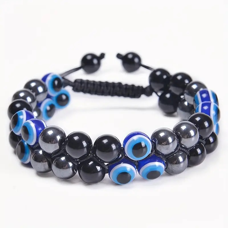 Devil's Eye Black Onyx Gallstone Bracelet