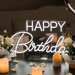 led生日快乐happybirthday字母灯求婚marryme发光字牌霓虹灯