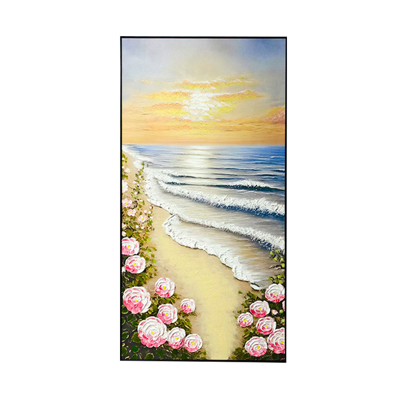 手绘肌理感油画立体感风景挂画现代简约感客厅餐厅装饰画手绘油画|undefined