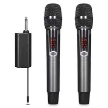 无线充电话筒声卡直播家用K歌户外音箱唱歌充电一拖二专业麦克风