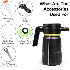 New car washing gadget: electric pressure sprayer, air pressure foam water bottle, essential car cleaning tool