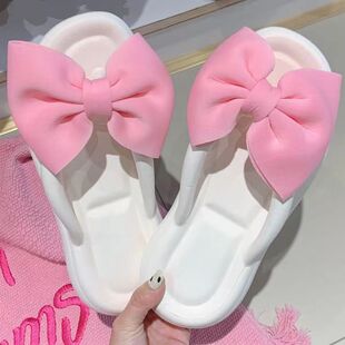Cross-border EVA Bow Flip-flops Women's Explosive All-match Summer Outwear Fashionable High-end Women's Sandals