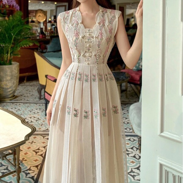 Autumn cute dress sleevless