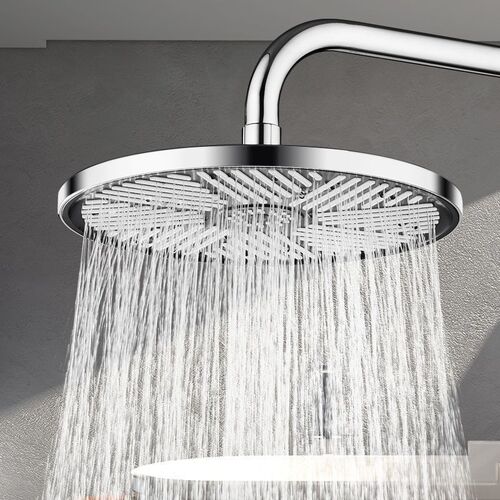 Pressure-boosted showerhead with large spray nozzle, single head rain shower, household bath set