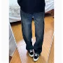美式水洗显瘦直筒牛仔裤