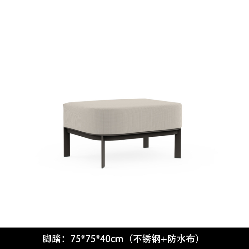 Sofá nórdico al aire libre ocio minimalista diseñador de acero inoxidable patio villa creativo impermeable muebles al aire libre