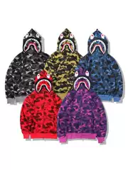 Independent station cross-border Europe and the United States 2025 hot bape shark head ape head 3D sweater full hat zipper sweater