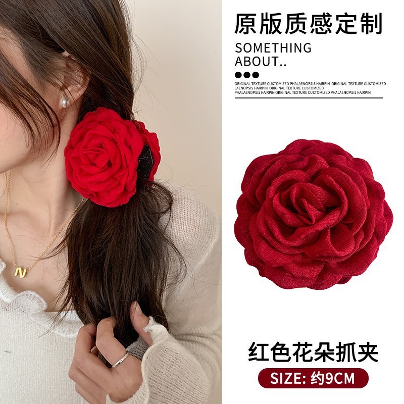 夏の花のヘアピン、サイドクリップ、耳後ろのヘアピン、女性用新作ヘアアクセサリー、造花ヘアアクセサリー、海辺のヘアアクセサリー|undefined