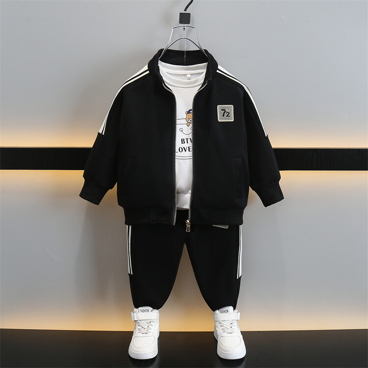 Drenge 72 2024 Forår Efterår Ny Smuk Trendy Cool todelt sæt til mellem og små elegant børnetøj_voghion.com