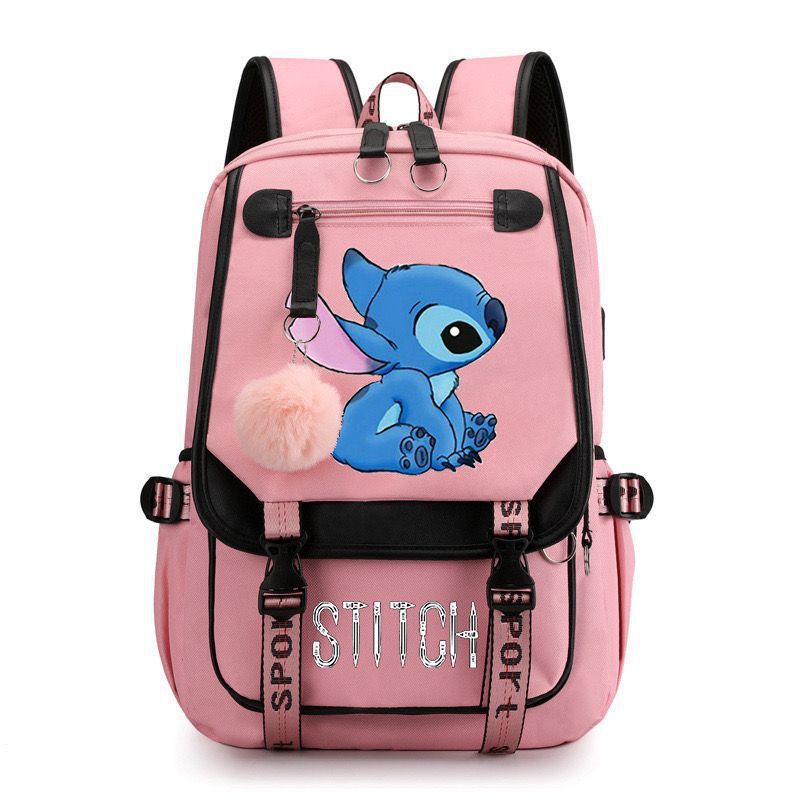 Nuevo Star Baby Stitch Stitch Boy Stitch USB carga mochila mochila para estudiantes de ambos sexos mochila
