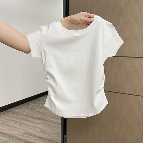 Direct Manufacturer Sales Women's Short-Sleeve T-Shirt Summer Design Sensory Fitted Slimming Uncommon Women's Fashion Hot Girl Round Neck Top