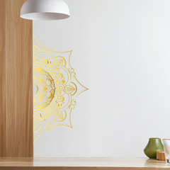 亞馬遜中東節慶裝飾金色花紋曼陀羅臥室房間家居裝飾牆貼自粘貼畫