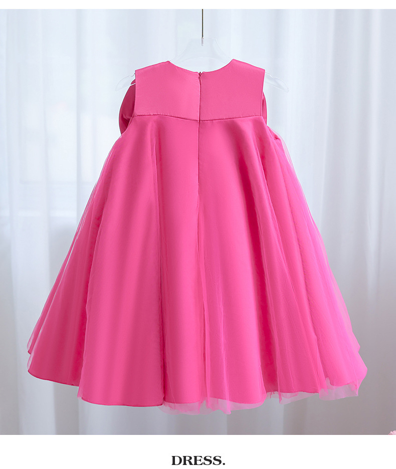 416g Weight Children's Dress Children's Clothing Type Above Knee Dress Length Type Sleeveless Sleeve Length Party Dress Dresses Type Polyester Fabric Type High Waist Waist Line Kids(7-16Years) Age Group Party Occasion Round Neck Neckline Loose Fit Type Solid Color Pattern Winter, Summer, Spring Season Girl'S Gender Bowknot Design Princess Style Princess Solid Color Bowknot Polyester Girls Dresses 8