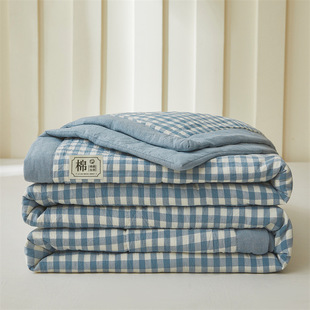 Class a Maternal and Infant Grade Unprinted Style Cotton Summer Quilt Air-Conditioned Quilt Summer Thin Quilt Quilt Core Machine Washable Summer Cool Quilt