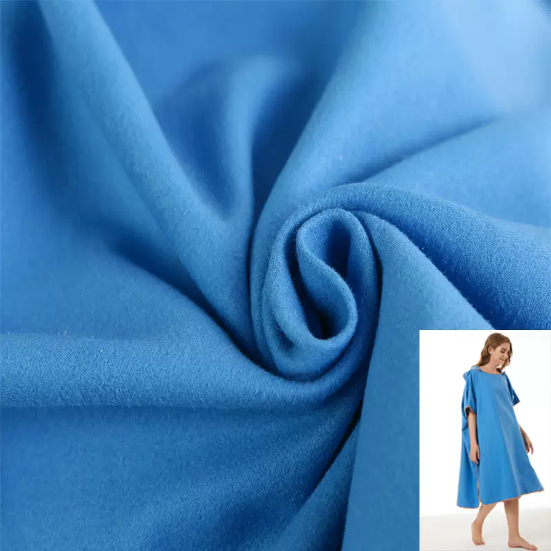 超细纤维双面绒韩国绒速干吸水浴袍沙滩巾洁净布斗篷面料浴巾吸湿