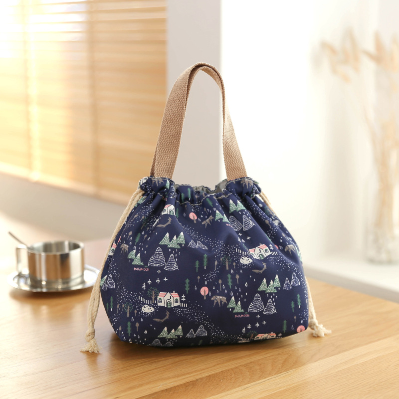 Lunch box bag wholesale customized lunch bag drawstring pocket waterproof student lunch bag large capacity lunch bag