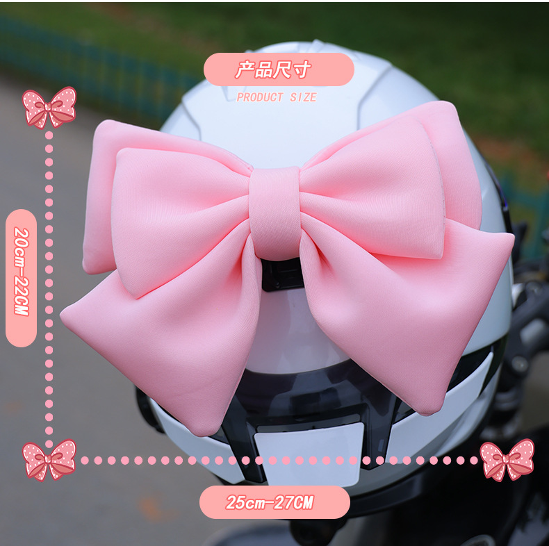 Helmet Decorations Cartoon Bow Motorcycle Electric Vehicle Helmet Accessories Multi-Color Bow Ready Stock Wholesale