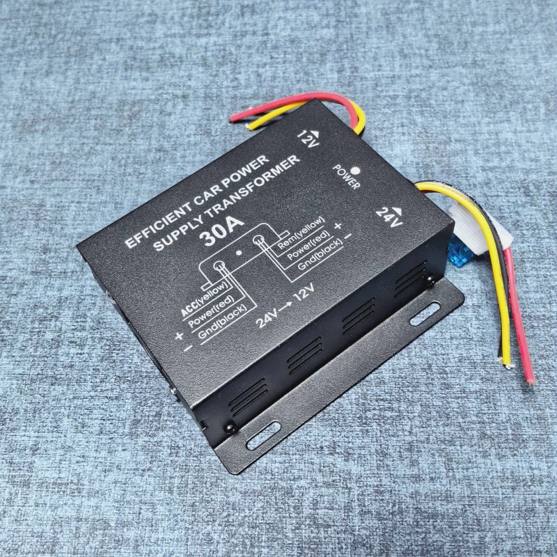 Vehicle-Mounted 24V to 12V Dc Power Converter Inverter Step-Down Transformer for Truck Camera Modification