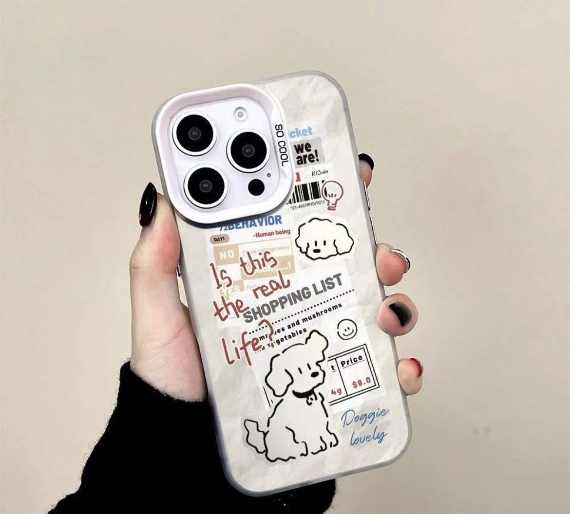 Color Silver Shell-White-Graffiti English Puppy 987547