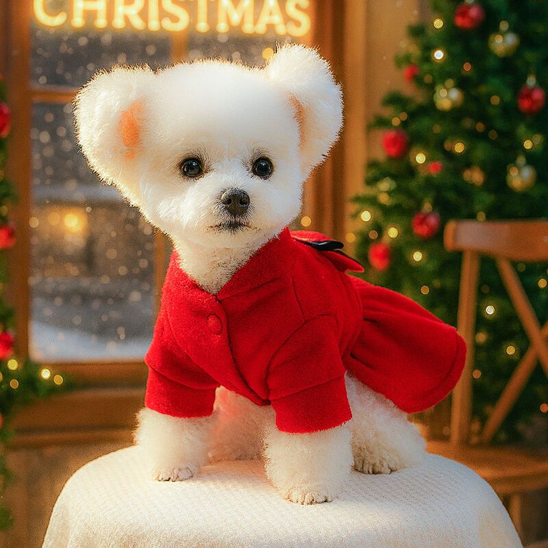 2025 秋冬ハロウィンペットかわいい子犬と子猫カジュアルファッションドレスメリークリスマススカート|undefined
