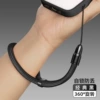 Self-locking and adjustable [wrist rope·classic black] 360° rotation to prevent entanglement