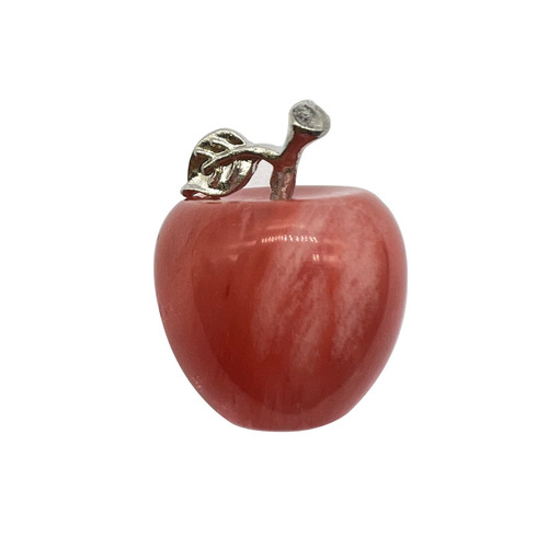 Cross-border best-selling natural crystal agate jade small apple ornament multi-colored peace Christmas gift