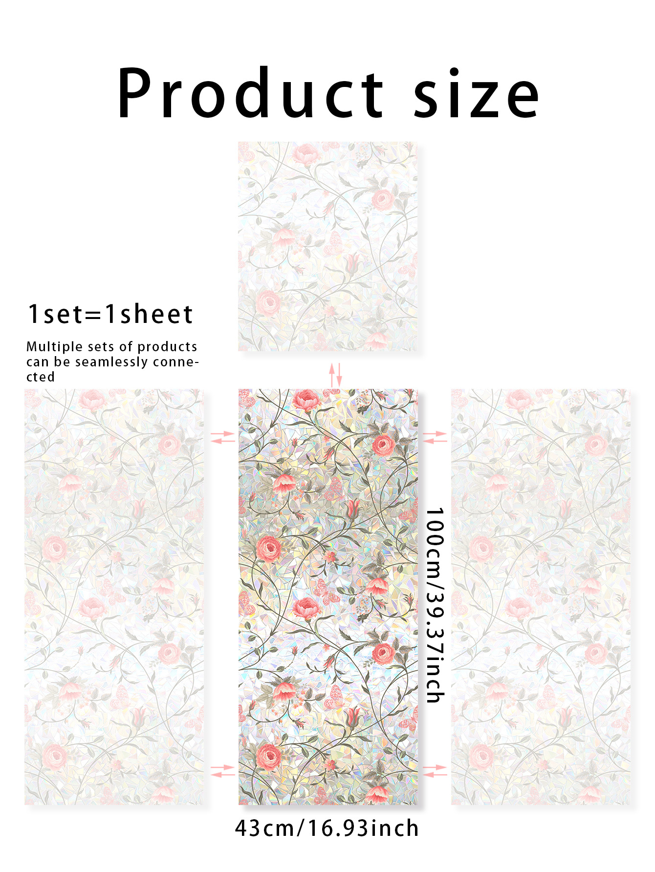 140g Weight Glass paster Home Textiles & Decor Type PVC Material Leaf Pattern Casual, Pastoral Style Casual Pastoral Leaf PVC Glass Paster Wall Art 184