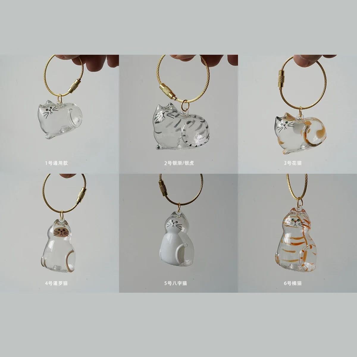 透明猫毛収納ボックスチャームガチャ毛髪保管カプセルアクリルコレクション記念品漫画キーホルダー