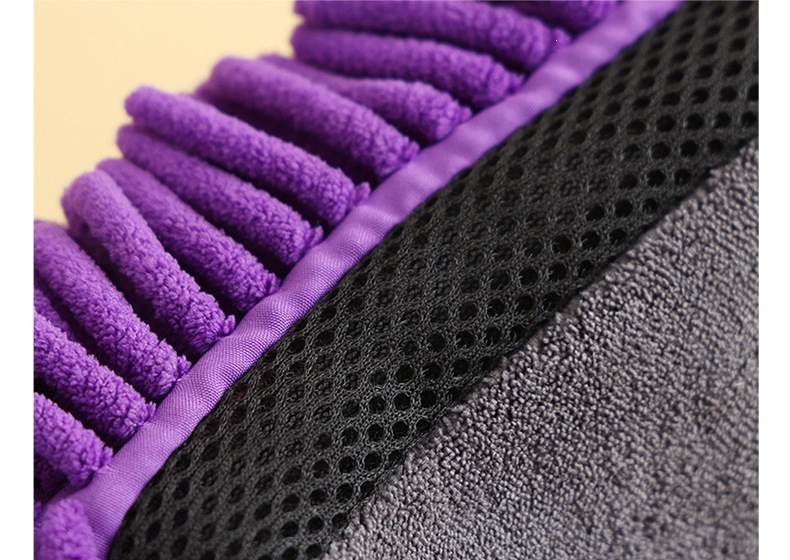 Winter Car Wash Special Waterproof Gloves, Chenille Thickened Double-Sided Car Cleaning Cloth, Plush Car Wash Tools