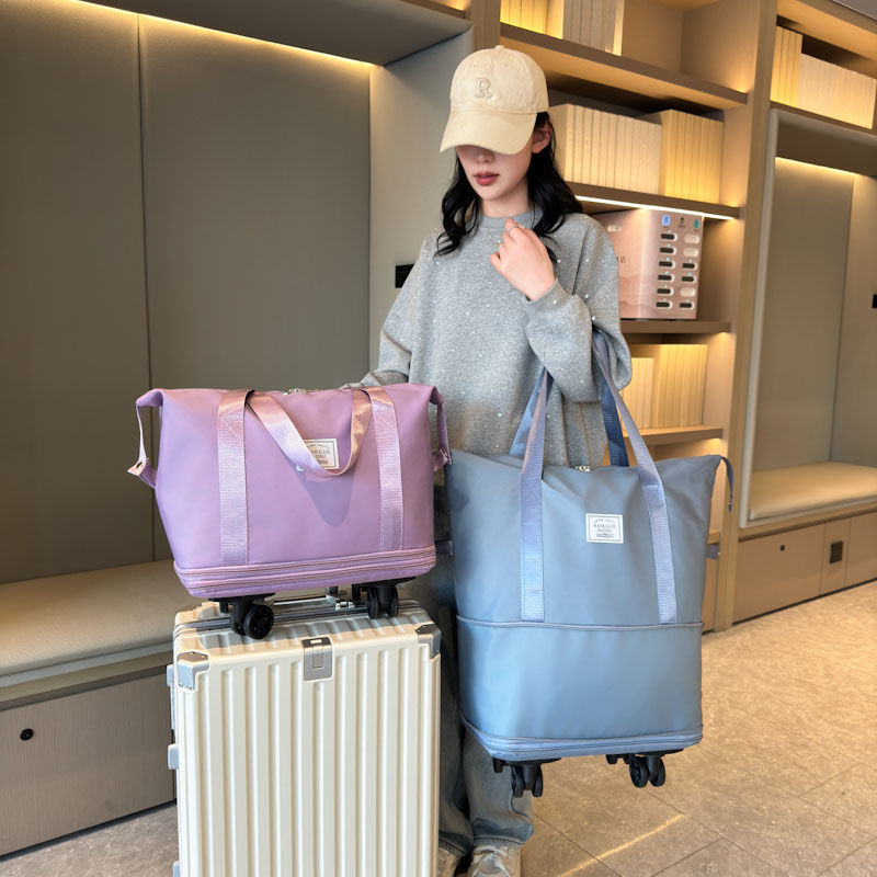 大容量トラベルバッグ、荷物バッグ、ポータブル短距離ユニバーサルホイール、出張収納トラベルバッグ、マタニティプーリーメーカー|undefined