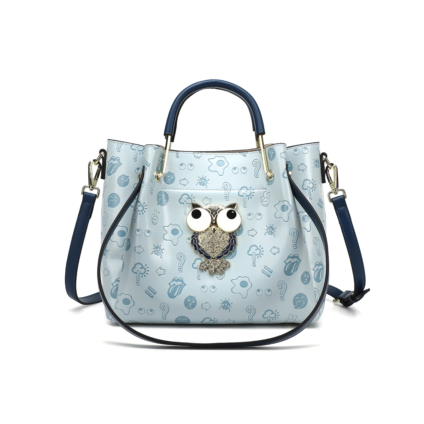 Bolsa de mujer en relieve bolsa de oficina práctica bolsa de mano estilo clásico europeo y americano 2860 #