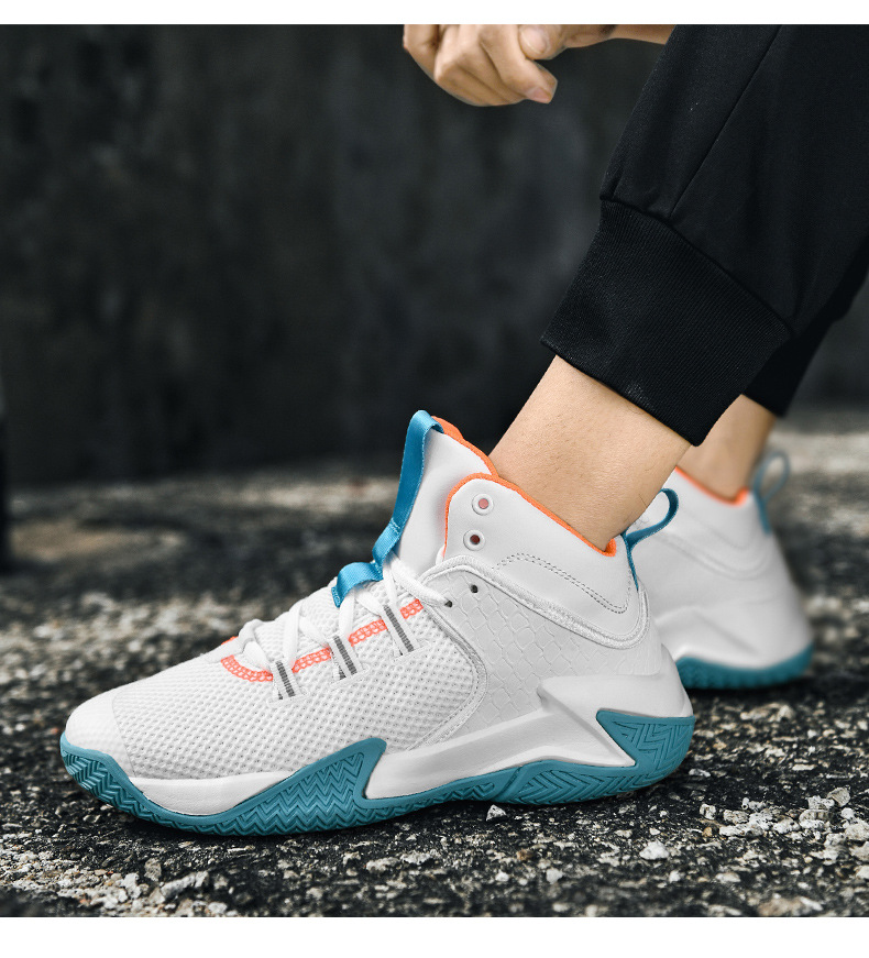 Baloncesto de gran tamaño para entrenamiento práctico de verano para hombres, zapatos de caña alta, resistentes al desgaste, que absorben los golpes,_voghion.com