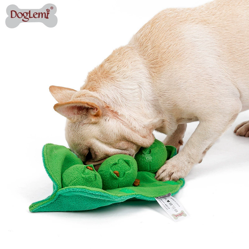 Горох нюхает игрушку для собак IQ головоломка потребление физических принадлежностей шлифовальная палочка плюшевая звуковая рельефная игрушка для домашних животных