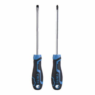 Two-color handle eleven-shaped screwdriver suit rubber-coated non-slip handle supporting screwdriver cross flat-head screwdriver