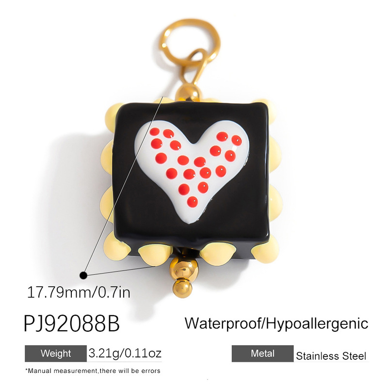 ステンレスの部品の子供の趣味のかわいい両面のドーパミンは手作りのDIYの絵を飾って色を落とさないアクセサリの部品を飾ります。|undefined