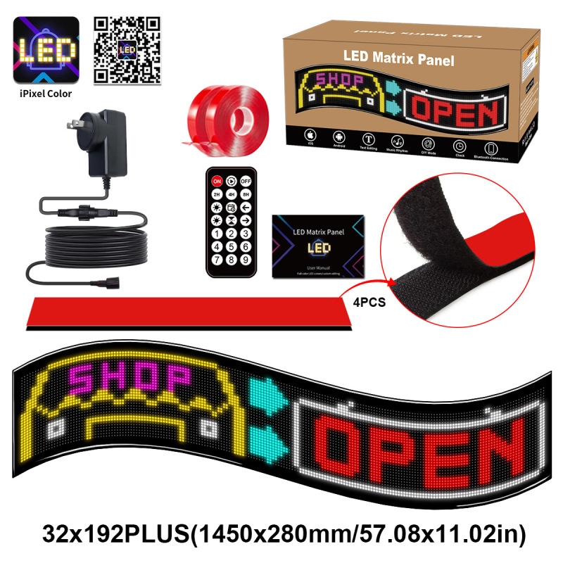 全彩LED显示屏柔性软屏幕户外门头广告门店招牌滚动走字便捷安装|undefined