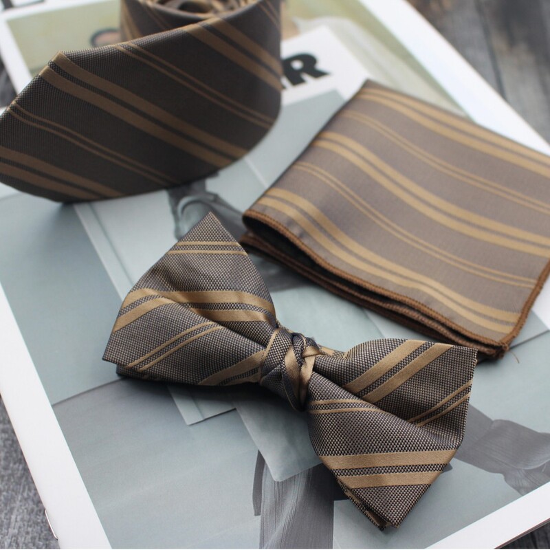 Fashion Champagne Tie Bow Tie Three-piece Dress Bow Formal Suit Pocket Towel Wedding Korean Hand Tie Fashion Champagne Tie Bow Tie Three-piece Dress Bow Formal Suit Pocket Towel Wedding Korean Hand Tie