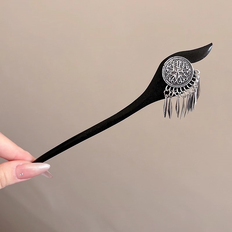 新しい中国風の古代スタイルのヘアピン、ハイエンドのシンプルでモダンな木製ヘアピン、新鮮な気質、漢服のチャイナドレスのヘアピン、女性用|undefined