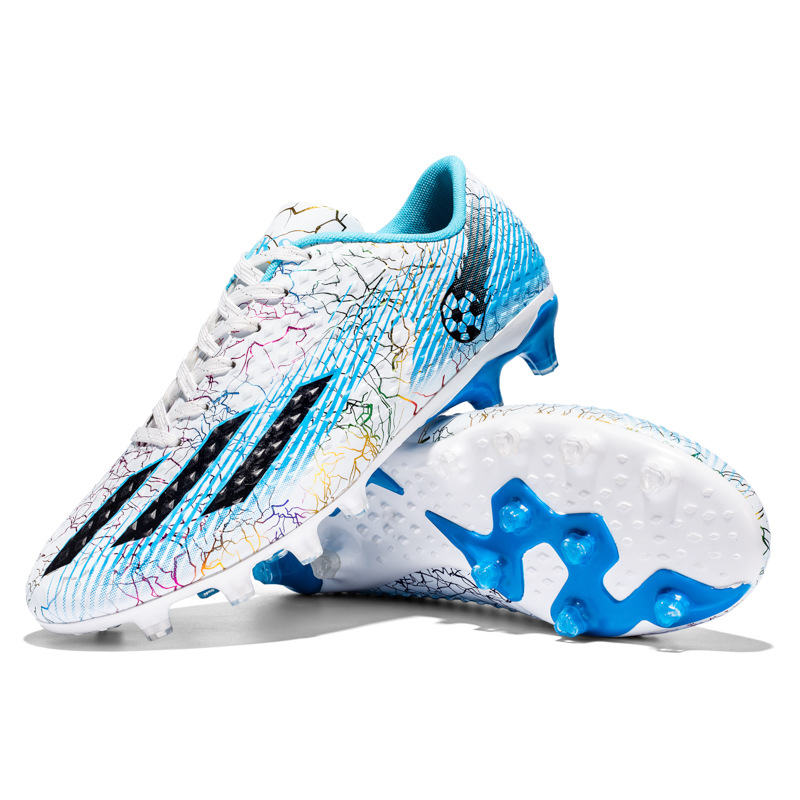Nuevos zapatos de fútbol Messi transfronterizos al por mayor entrenamiento de entrenamiento de carreras TF largo de clavos jóvenes fábrica directa