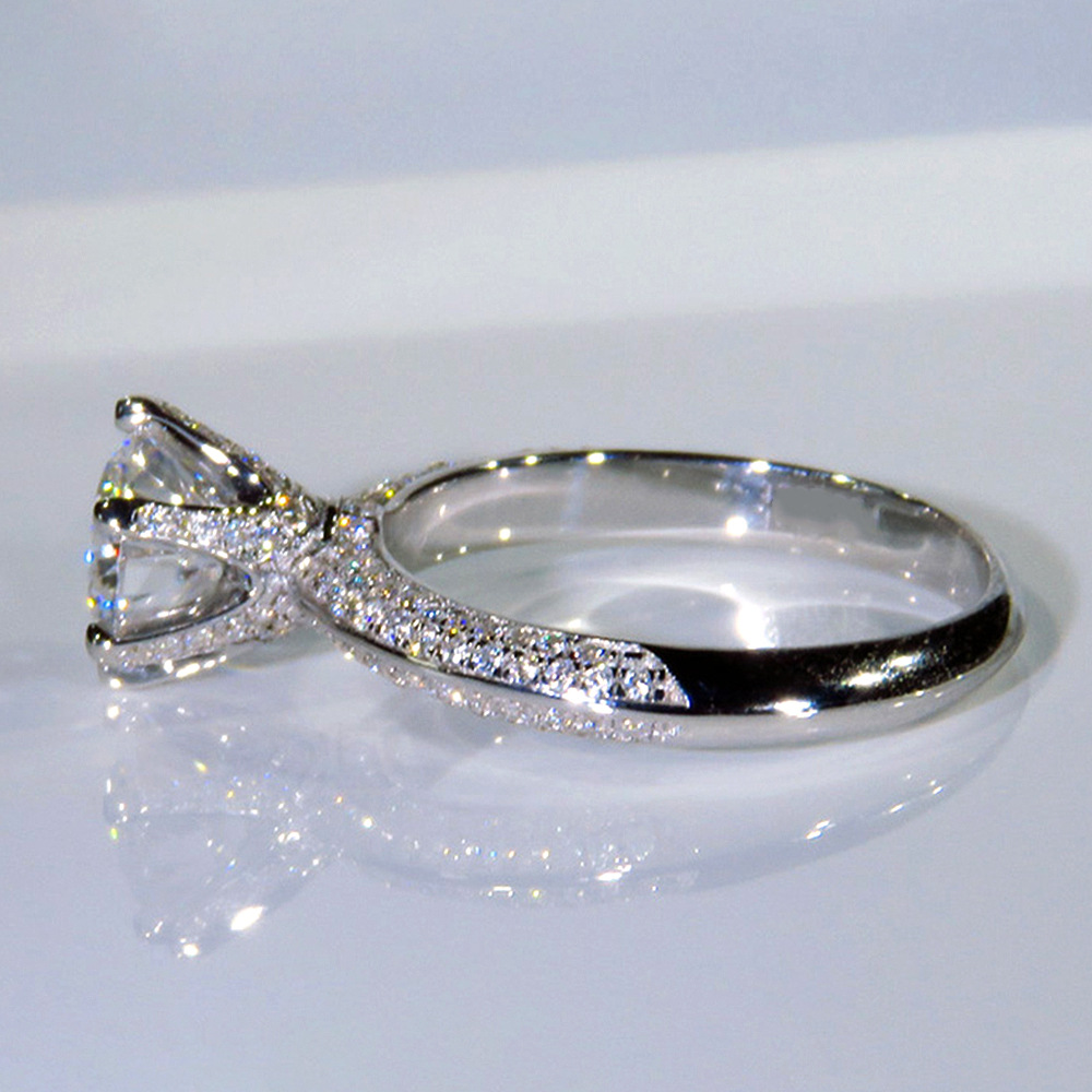 Fashion Geometric Copper Inlay Zircon Rings 1 Piece