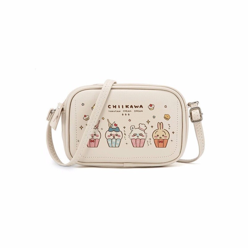 Japanese-style Chiikawa cartoon crossbody bag, cute small square bag, student shoulder bag for women Japanese-style Chiikawa cartoon crossbody bag, cute small square bag, student shoulder bag for women