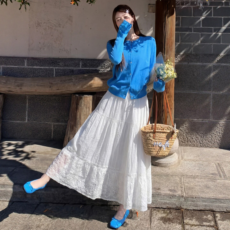 White Lace Cake Skirt for Women 2026 New Style Plus Size Pear-Shaped Hip-Covering A-Line Mid-Length Umbrella Skirt White Lace Cake Skirt for Women 2026 New Style Plus Size Pear-Shaped Hip-Covering A-Line Mid-Length Umbrella Skirt