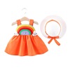 Children's slip dress, rainbow skirt, sleevless dress sleevless, thin summer clothing, Korean style, children's clothing