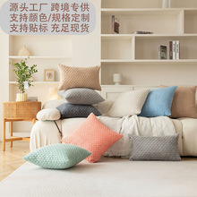 灯芯绒抱枕套45*45cm定制跨境轻奢沙发靠垫套柔软链条装饰枕套