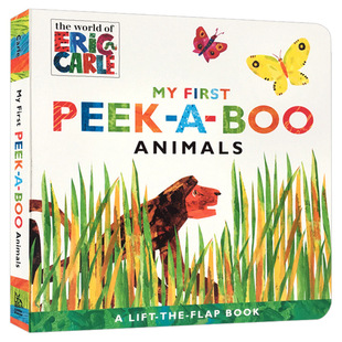 English original My First Peek a Boo Animals irecal English Enlightenment cardboard book