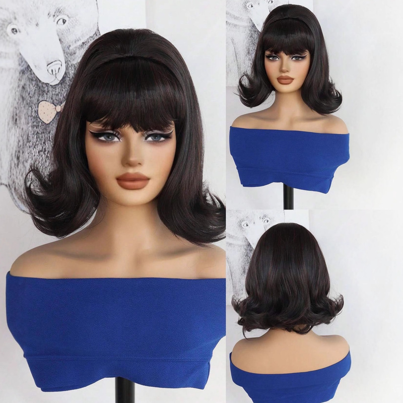European and American Cross-Border High-Volume Anti-Frizz Curly Wig for Women, Full Head Wig for Daily Wear, Slightly Curly Hairstyle