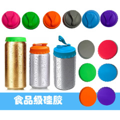 跨境热卖硅胶可乐盖汽水瓶盖易拉罐盖可重复使用密封防漏可印logo